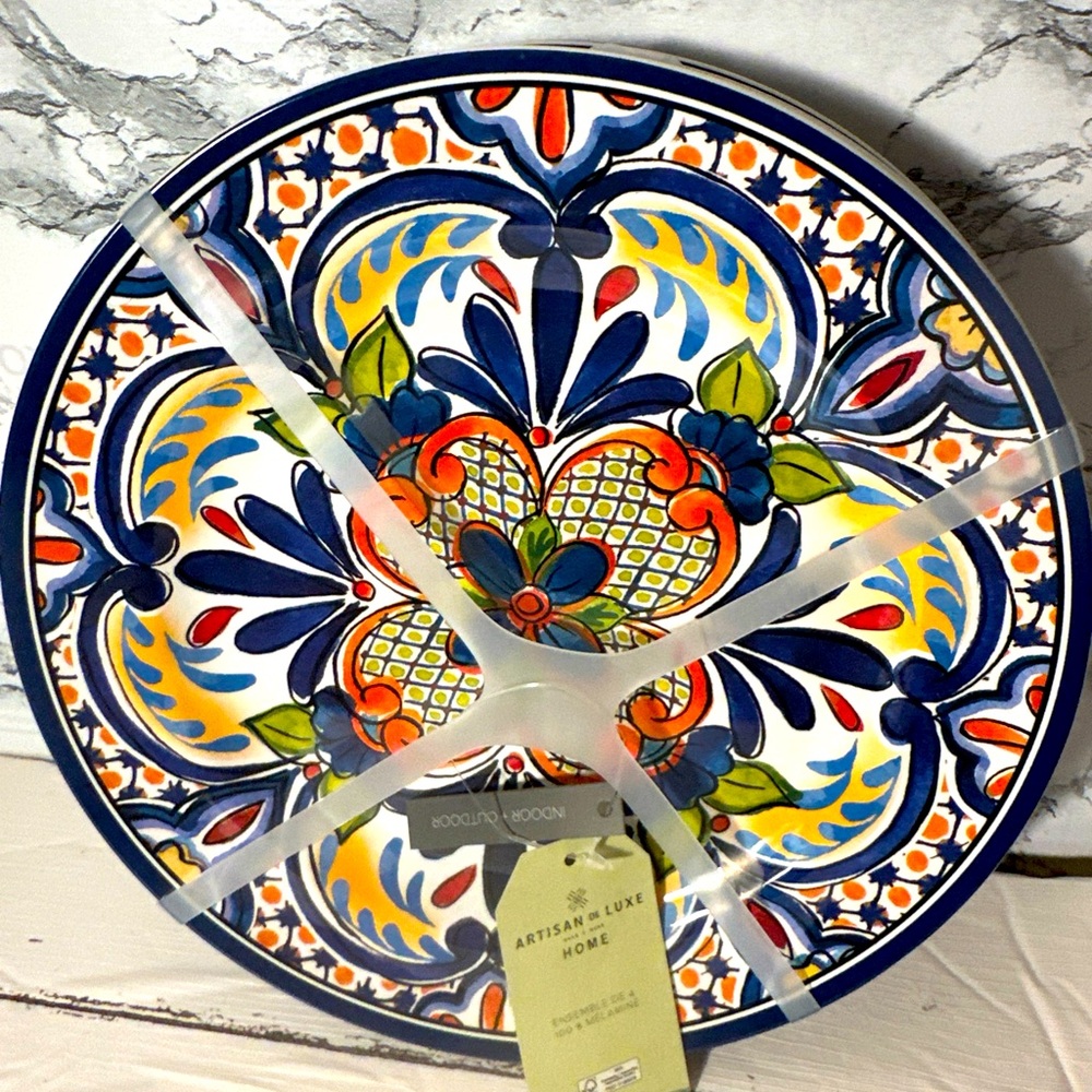 Tile design plates 4-set 8.25” Plate by Artisan Luxe Home